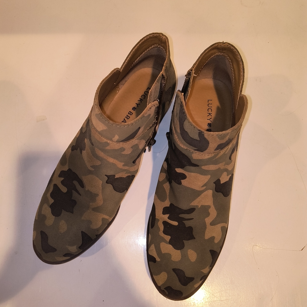 Lucky Brand Camouflage Ankle Boots
